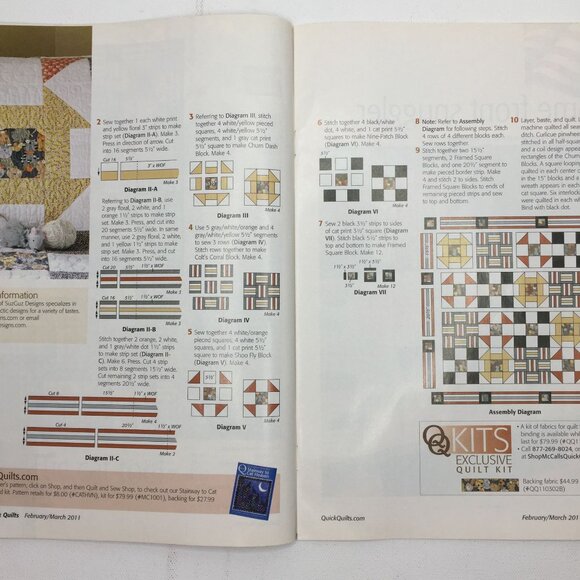 McCalls Quick Quilts Magazine Feb Mar 2011 15 Sewing Patterns & Tips Modern Easy - Picture 4 of 13